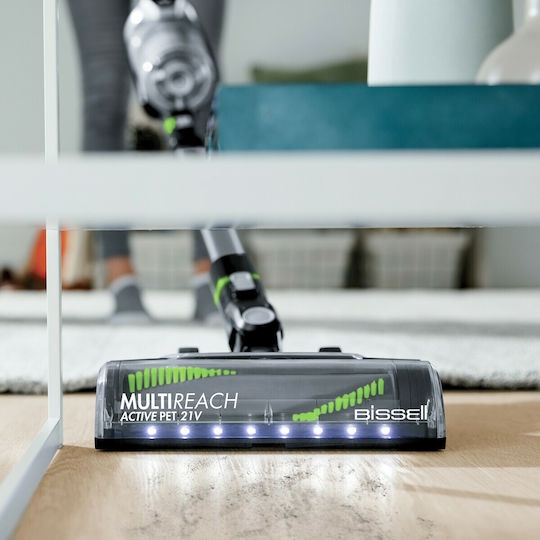 Bissell Multireach Active Презареждаща Вертикална Прахосмукачка 2 в 1 Stick и Ръчна 21.6V Сива