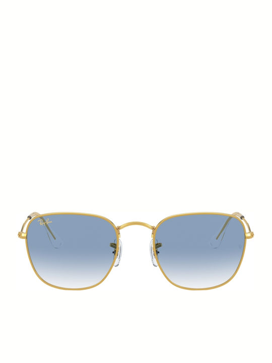 Ray Ban Frank Ochelari de soare Χρυσά cu Cadru & Albastru deschis Lentilă Ray Ban Frank Ochelari de soare Χρυσά cu Cadru & Albastru deschis Lentilă