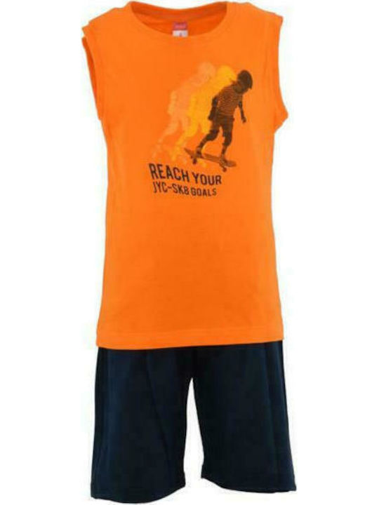 Joyce Kids Set with Shorts Summer 2pcs Orange