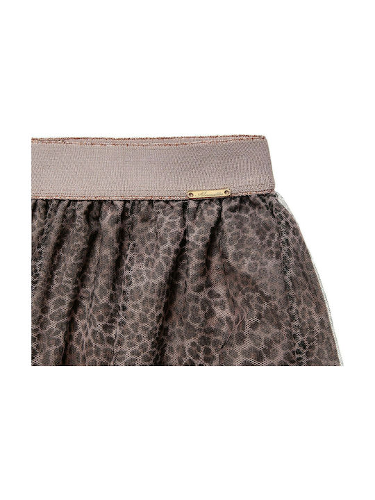 Alouette Kids Tulle Skirt Leopard Print Multicolor