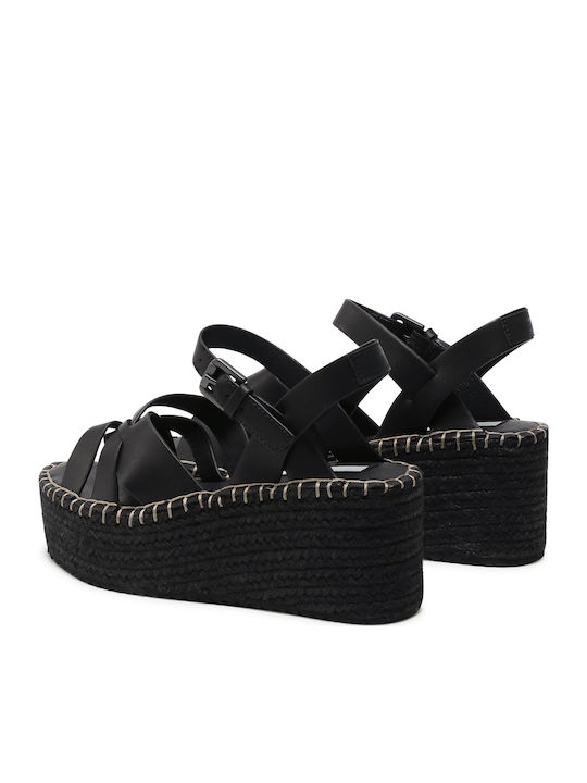 Witney River Platforme Dama Tip Espadrile Negre