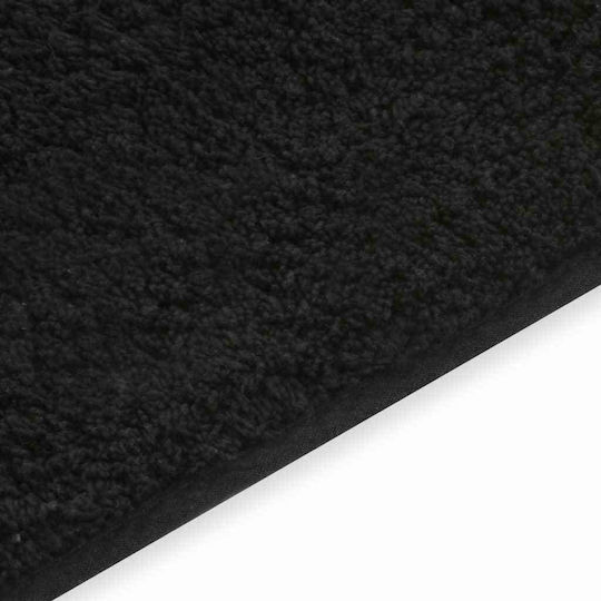 vidaXL Non-Slip Bath Mats Set Cotton Toilet 133229 Black 2pcs