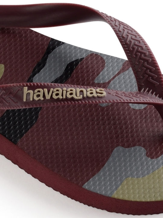Top Camu Men's Flip Flops Burgundy
