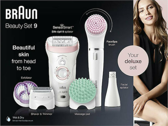 Braun Silk-Epil 9 Σετ Αποτρίχωσης Epilator για Πρόσωπο, Σώμα & Μπικίνι 9-995