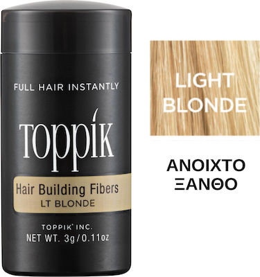 Toppik Hair Building Fibers with Keratin Hair Building Fibers Travel Light Blonde 3gr