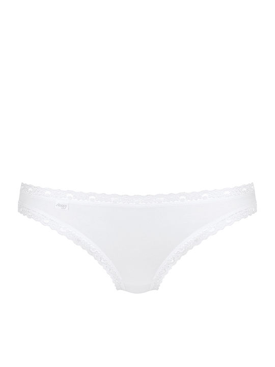 Sloggi 24/7 Weekend Baumwolle Damen Brasilien 3Pack mit Spitze Coral/White