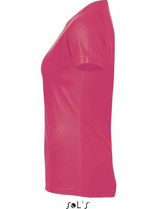 Sol's Sporty Γυναικείο Διαφημιστικό T-shirt Κοντομάνικο Neon Coral