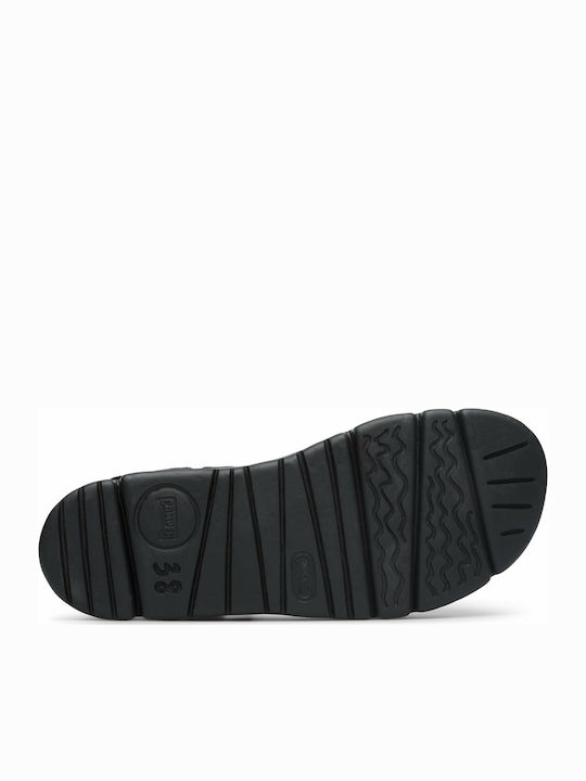 Oruga Up Γυναικεία Ανατομικά Σανδάλια Sporty Flatforms Μαύρα