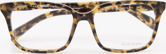 Diesel Rame Ochelari Pentru Femei Acetat Maro Tortoise DL5055-053