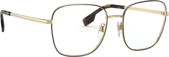 Burberry Elliott Metal Eyeglass Frame Butterfly Brown BE1347 1308