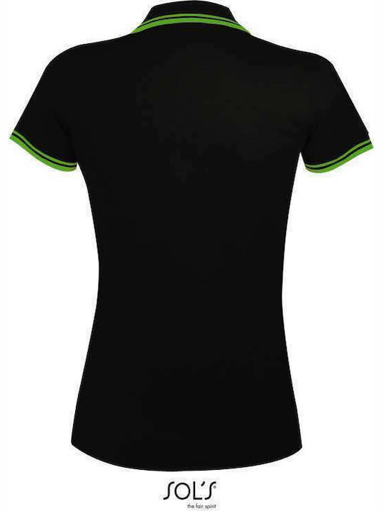 Sol's Pasadena Women's Short Sleeve Promotional Blouse Black/Lime