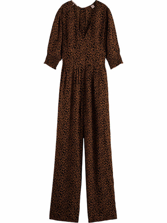 Scotch & Soda Women's Short-sleeved One-piece Suit Brown