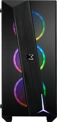Xigmatek Cyclops Jocuri Turnul Midi Cutie de calculator cu fereastră laterală Negru
