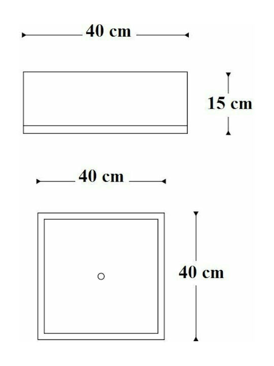 S18 Solid Surface Надеждна мивка от синтетичен материал 40x40x15см Бял