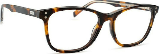 Levi's Women's Acetate Brown Tortoise Prescription Eyeglass Frame LV5015 05L