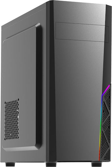 Zalman T8 Gaming Midi Tower Κουτί Υπολογιστή με RGB Φωτισμό Μαύρο