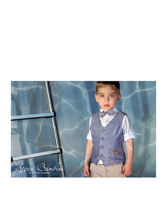 Stova Bambini Βαπτιστικό Κοστούμι Μπλε 6τμχ Stova Bambini Βαπτιστικό Κοστούμι Μπλε 6τμχ