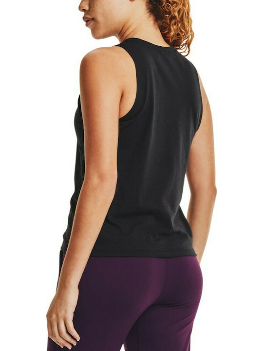 Under Armour Sportstyle Graphic Women's Athletic Cotton Blouse Sleeveless Black
