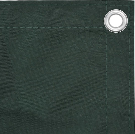vidaXL Rectangular Shade Divider Green in Roll With Hoop & with PU Coating 0.9x5m made of Oxford fabric