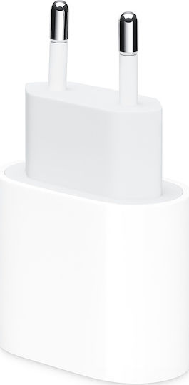 Apple Ladegerät ohne Kabel mit USB-C Anschluss 20W Weißs (Power Adapter A2347)