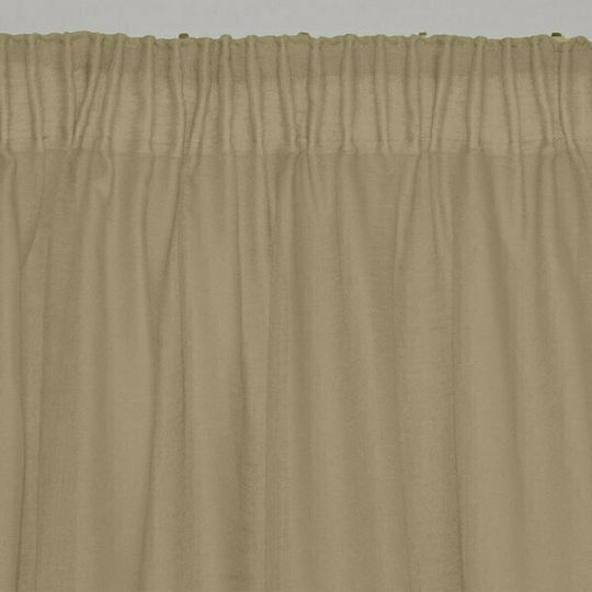 Lino Home Перде с Плик с Писалка Line 105 Кафяво 300x295см