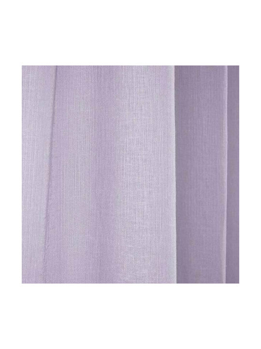 Lino Home Curtain with Pencil Pleat Line 306 LILAC 300x295cm