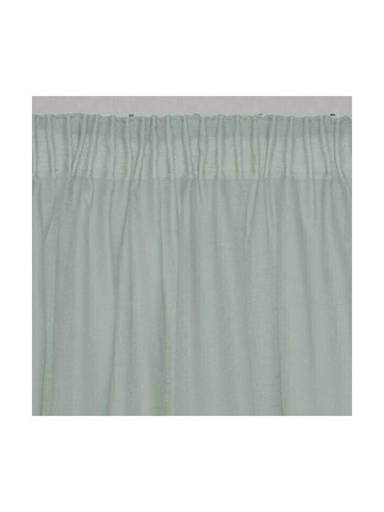 Lino Home Curtain with Pencil Pleat Line 704 Dark Petrol 300x295cm