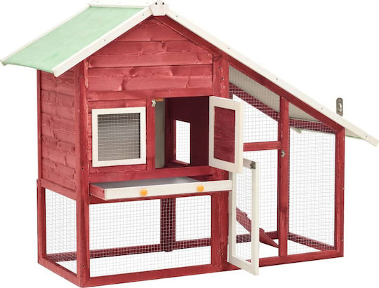 vidaXL 170871 Wooden Cage for Rabbits 140x63x120cm