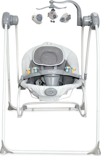 Lorelli Electric Baby Relax Swing Tango with Music and Vibration Cool Grey Stars for Child up to 12kg
