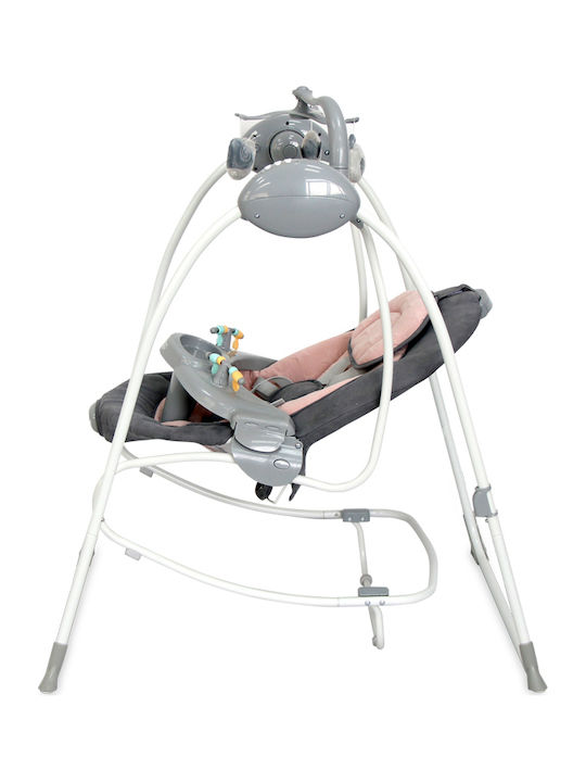 Lorelli Electric Baby Relax Swing Tango with Music and Vibration Rose Stars for Child up to 12kg