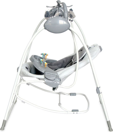 Lorelli Electric Baby Relax Swing Tango with Music and Vibration Cool Grey Stars for Child up to 12kg