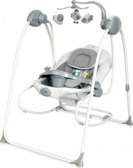 Lorelli Electric Baby Relax Swing Tango with Music and Vibration Cool Grey Stars for Child up to 12kg