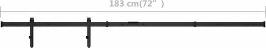 vidaXL Schiebetürmechanismus für Türknaufe 183cm Schwarze