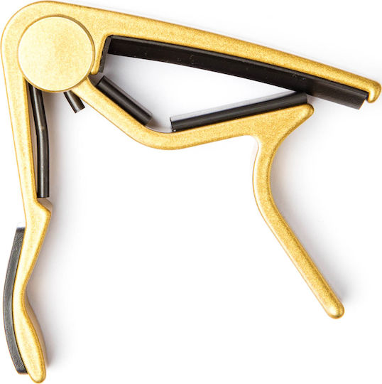 Dunlop Metallic Trigger Capo for Acoustic Guitar / Bass Trigger Capo Acoustic Curved Gold