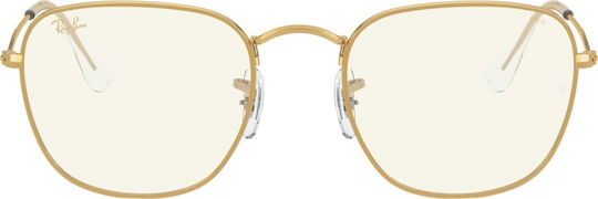 Ray Ban Frank Metallic Blue Light Blocking Glasses in Auriu Color