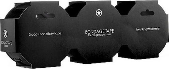 Shots Ouch Bondage Tape 3-Pack Ταινία Δεσίματος σε Μαύρο Χρώμα 3τμχ
