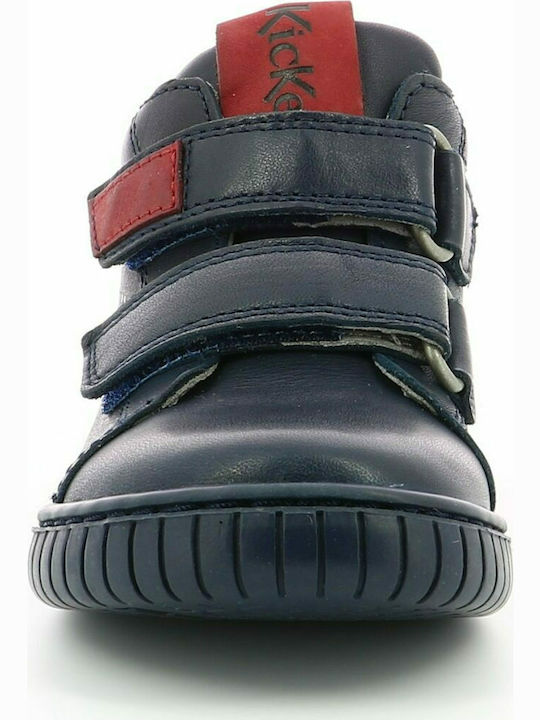 Winopo Kids Sneakers High with Scratch Navy Blue