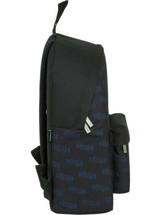 Diakakis Barcelona School Bag Backpack Junior High-High School Black 15Liters