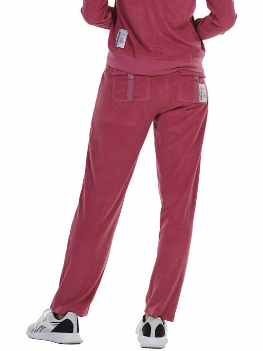 Body Action Women's Sweatpants Pink Velvet