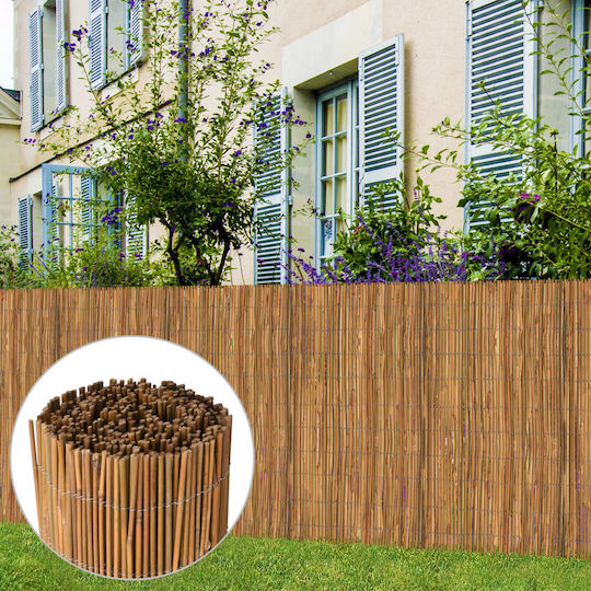 vidaXL Bamboo Fencing with Whole Reed Wood 1x5m 312296 vidaXL Bamboo Fencing with Whole Reed Wood 1x5m 312296