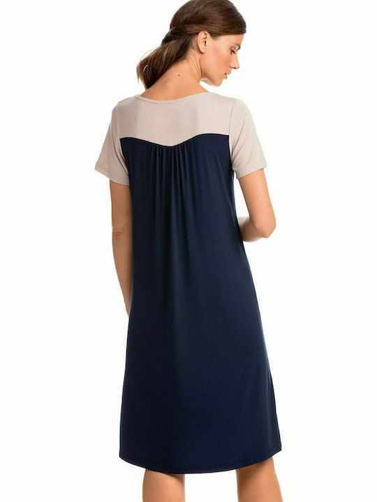 Vamp Sommer Midi Kleid Blue Moon