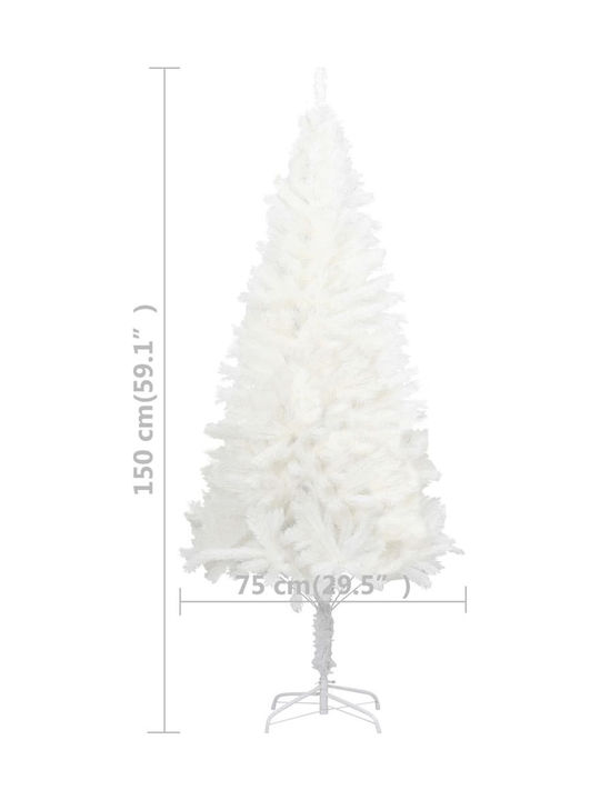 Christmas White Tree with Metallic Base H150cm