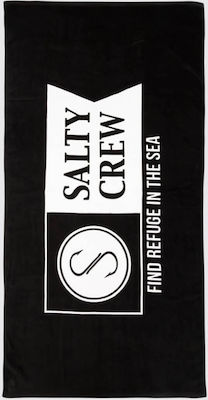 Salty Crew Alpha Refuge Beach Towel Cotton Black 183x100cm.