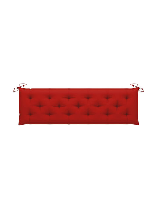 vidaXL Waterproof Garden Bench Cushion Red 180x50cm.