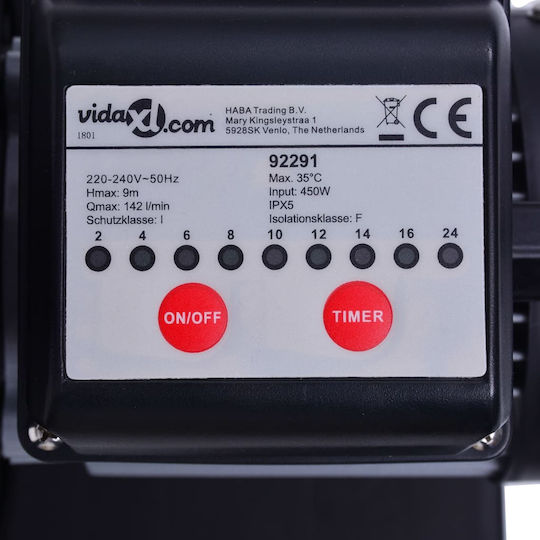 vidaXL Poolpumpe Filter Einphasig mit Leistung 0.60hp