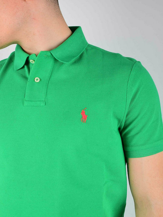 Ralph Lauren Men's Short Sleeve T-shirt Turtleneck Green
