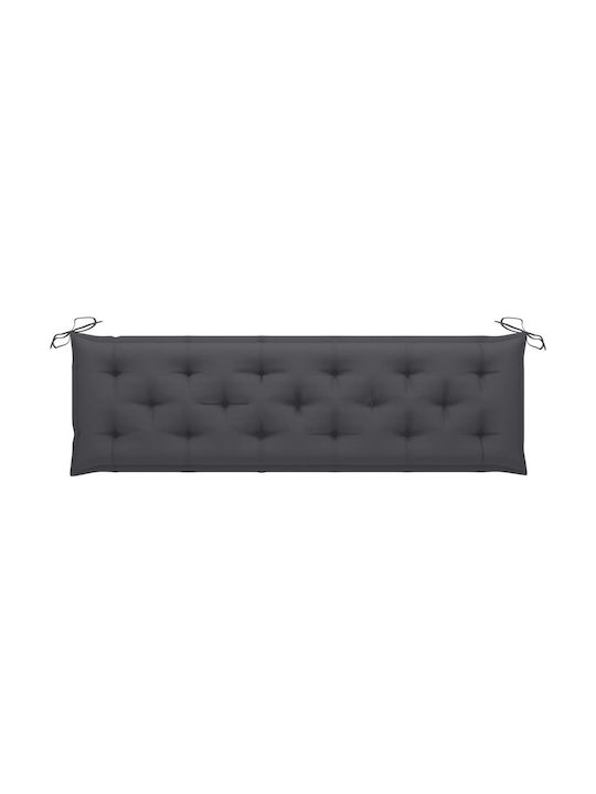 vidaXL Waterproof Garden Bench Cushion Charcoal 50x180cm.