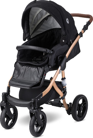 Lorelli Rimini Premium Бебешка количка 3 в 1 Черни звезди
