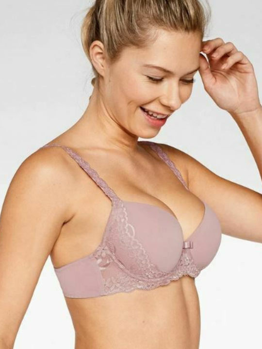7457 Bra without Padding Underwire Pink