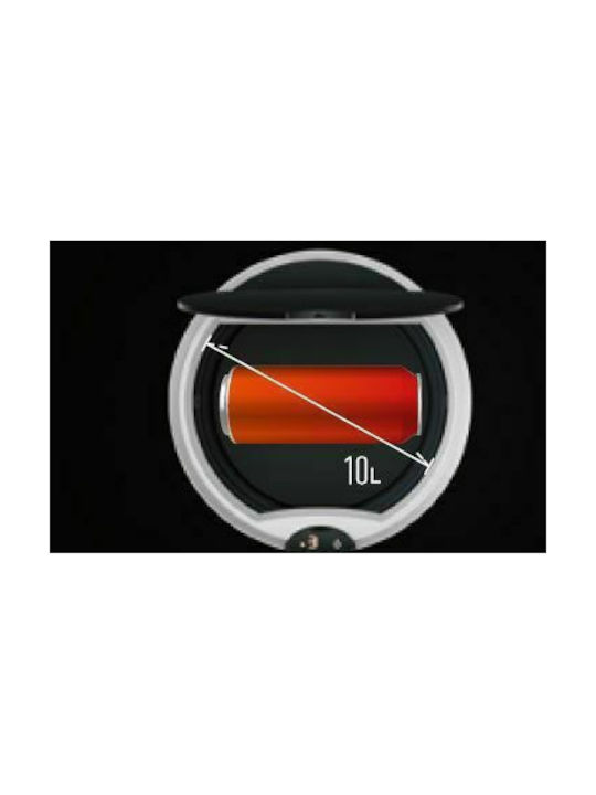 Ecosales Linea Conical Abfalleimer Abfall Kunststoff mit Lichtsensor Ocean Blue 10Es 1Stück